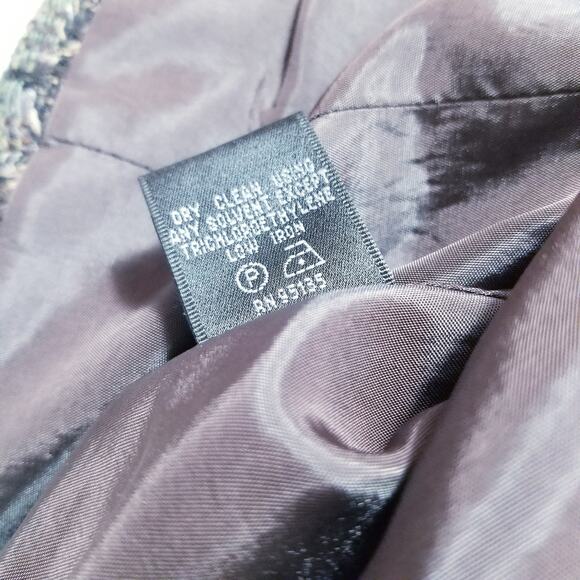 Lafayette New York 148 Academia Wool Blend Tweed Blazer Front Zipper - Picture 10 of 12